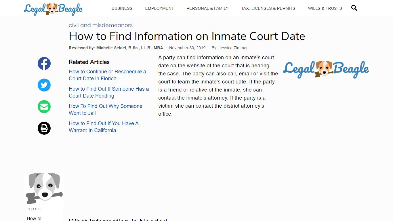 How to Find Information on Inmate Court Date | Legal Beagle